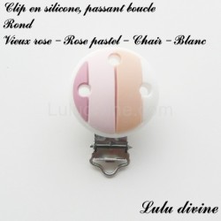 Clip silicone Rond rayé
