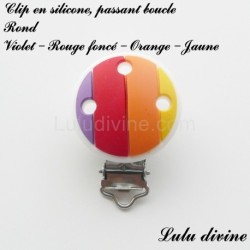 Clip silicone Rond rayé