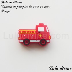 Perle en silicone Camion de pompier