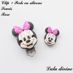 Clip + Perle silicone Souris