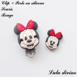 Clip + Perle silicone Souris