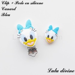 Clip + Perle silicone Canard fille