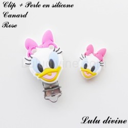 Clip + Perle silicone Canard fille
