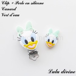 Clip + Perle silicone Canard fille 2