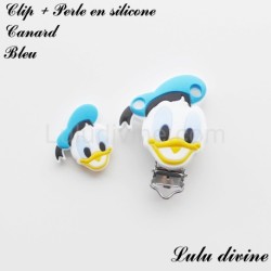 Clip + Perle silicone Canard garçon