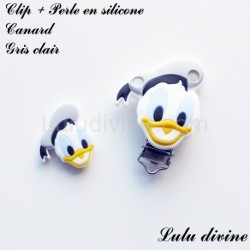 Clip + Perle silicone Canard garçon