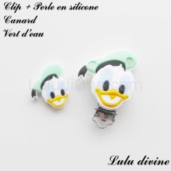 Clip + Perle silicone Canard garçon