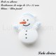 Perle en silicone Bonhomme de neige