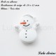 Perle en silicone Bonhomme de neige