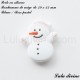 Perle en silicone Bonhomme de neige