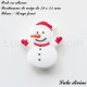 Perle en silicone Bonhomme de neige