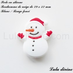 Perle en silicone Bonhomme de neige 2
