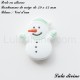 Perle en silicone Bonhomme de neige