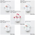 Perle en silicone Bonhomme de neige