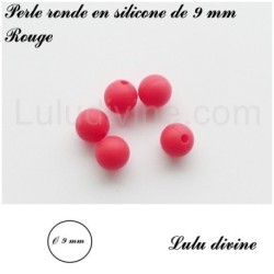 Perle en silicone ronde Ø 9 mm