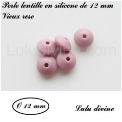 Perle en silicone lentille Ø 12 mm