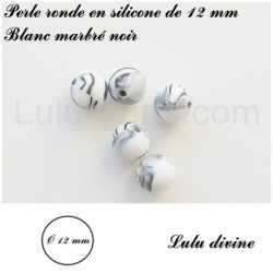 Perle en silicone ronde Ø 12 mm