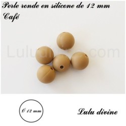 Perle en silicone ronde Ø 12 mm