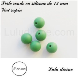 Perle en silicone ronde Ø 12 mm