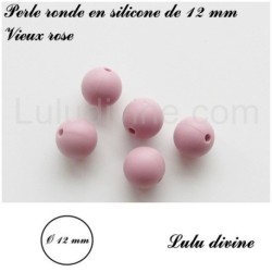 Perle en silicone ronde Ø 12 mm