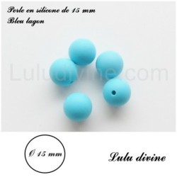 Perle en silicone ronde 15 mm