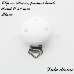 Clip silicone boucle Rond Ø 30 mm