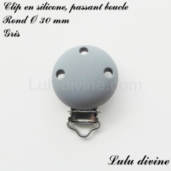 Clip silicone boucle Rond Ø 30 mm