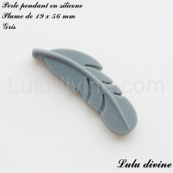 Perle pendant en silicone Plume 2