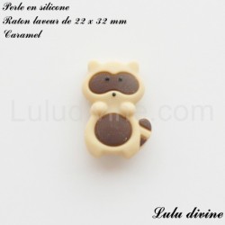 Perle en silicone Raton laveur