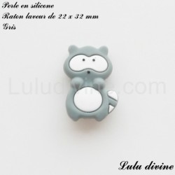 Perle en silicone Raton laveur