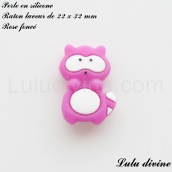 Perle en silicone Raton laveur