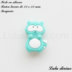 Perle en silicone Raton laveur