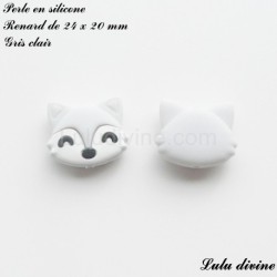 Perle en silicone Tête de Renard