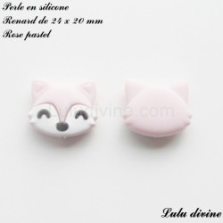 Perle en silicone Tête de Renard
