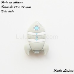 Perle en silicone Fusée