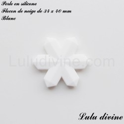 Perle en silicone Flocon de neige 2