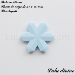 Perle en silicone Flocon de neige