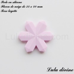 Perle en silicone Flocon de neige
