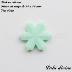 Perle en silicone Flocon de neige