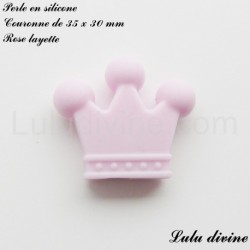 Perle en silicone grosse Couronne 