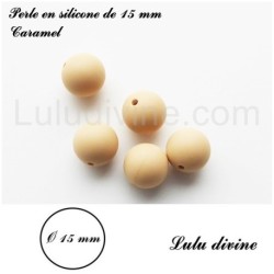 Perle en silicone ronde 15 mm