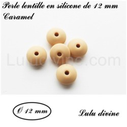 Perle en silicone lentille Ø 12 mm