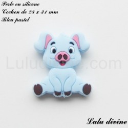 Perle en silicone Cochon
