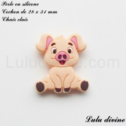 Perle en silicone Cochon