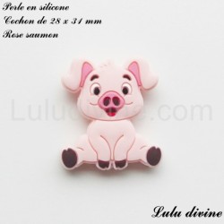 Perle en silicone Cochon