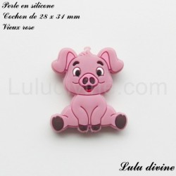 Perle en silicone Cochon