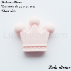 Perle en silicone grosse Couronne 