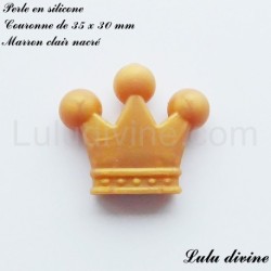 Perle en silicone grosse Couronne 