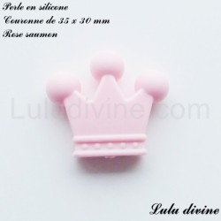 Perle en silicone grosse Couronne 