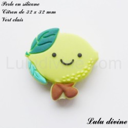 Perle en silicone Citron